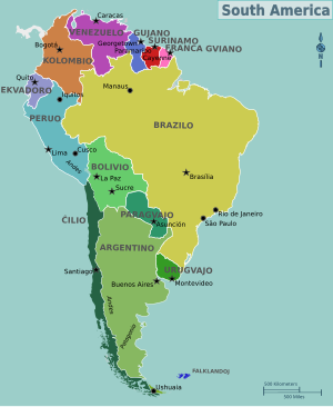 Южна Америка: Физическа география, История, Вижте също
