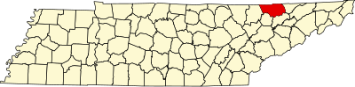 Miniatuur voor Bestand:Map of Tennessee highlighting Claiborne County.svg