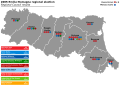 2005 Emilia-Romagna regional election: seat totals by province.