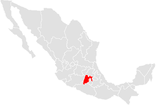 Delstatens läge i Mexiko.