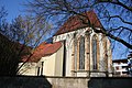 Spätgotischer Chor der Spitalkirche, eingebettet in einen Neubau