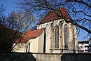 Südostansicht des gotischen Chors mit dem Neubau von 1982