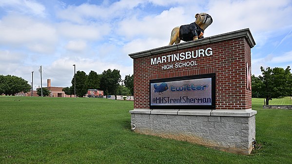 Martinsburg High School sign, Berkeley County, WV