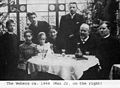 Weber family: ca. 1888. Max Weber (Jr.) on the right. To the left, possibly: Max Weber. Sr, Helene Weber, Max. Jr. two out of three brothers (Alfred, Arthur, Karl), then possibly sisters?