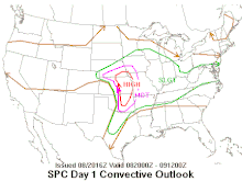 Map of severe weather risk regions in the US