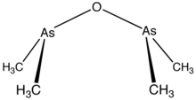 Lijnstructuurmodel van cacodyl oxide