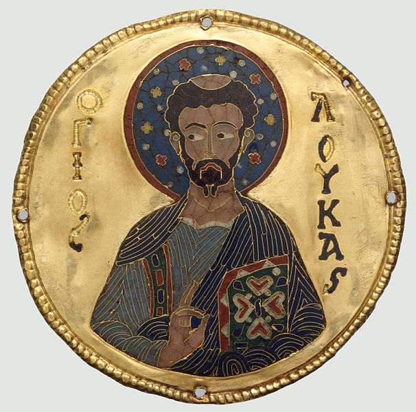 File:Medallion with Saint Luke from an Icon Frame.jpg