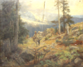 Tájkép vadásszal (1880 körül)