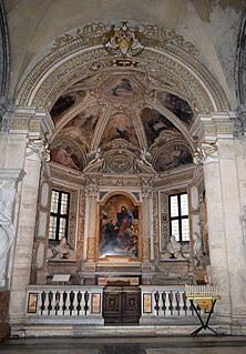 Mellini Chapel (Santa Maria del Popolo) building in Rome, Italy