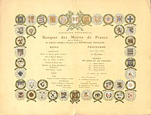 Le banquet des maires de 1900, un repas gargantuesque