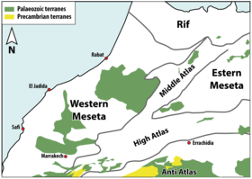 الخريطة الهيكلية لشمال المغرب