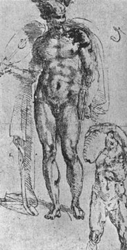Michelangelo, studio forse per il cupido-apollo, louvre 2.jpg