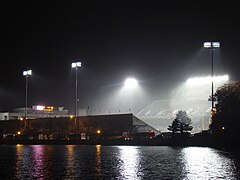 Michie Stadium from across the reservoir, 2011