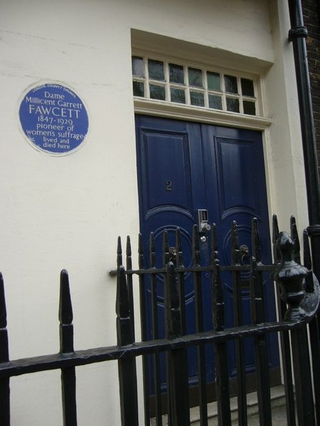 File:Millicent Fawcett plaque, Gower Street - geograph.org.uk - 1712830.jpg