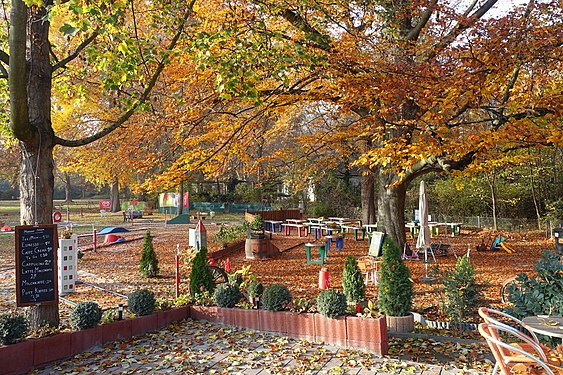 Crazy golf site in the Domgarten Speyer, Germany