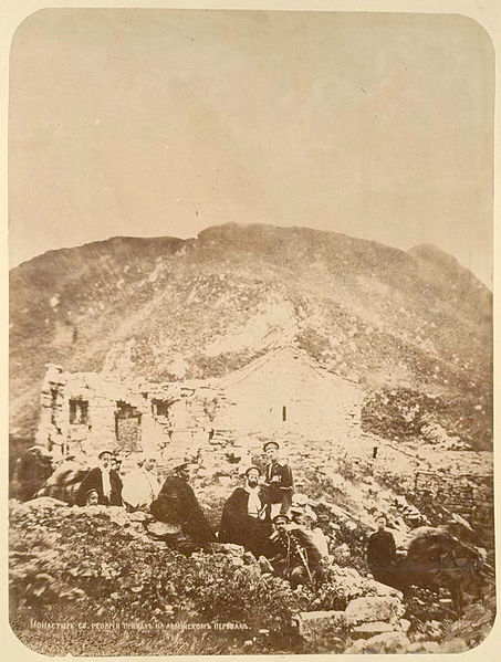 File:Monastery of Saint George and stopping at brittle Pass (1886).jpg