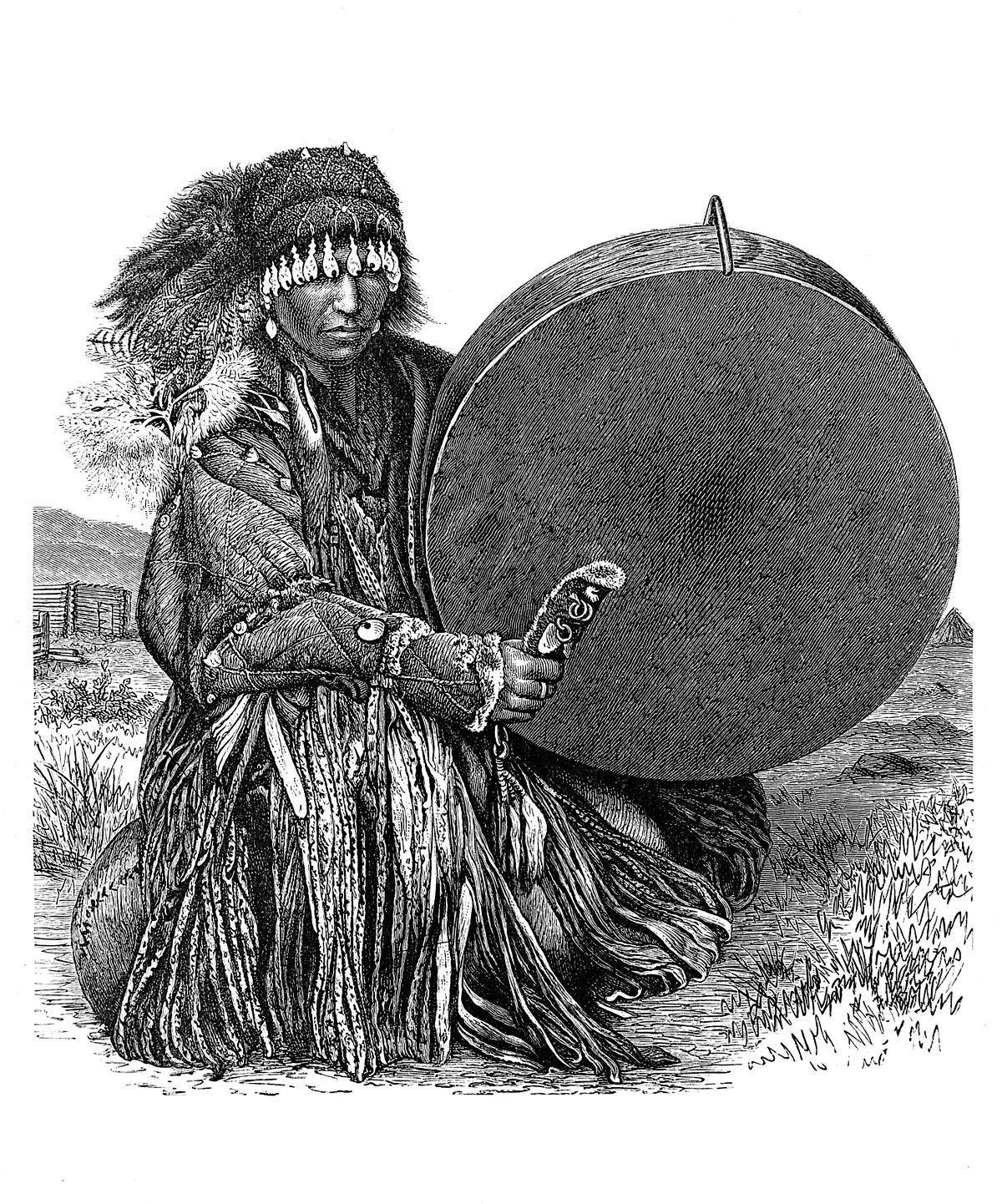 Чукотский шаман с бубном