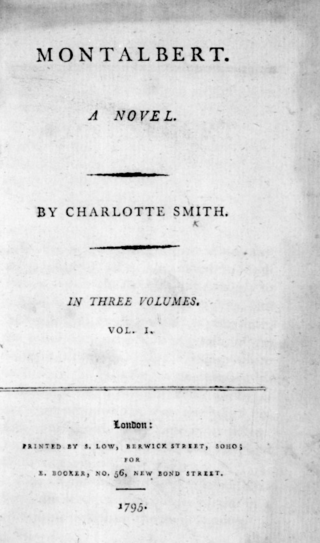 <i>Montalbert</i> (novel) 1795 novel