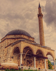 The Sinan Pasha Mosque in Prizren was completed in 1615. Mosque of Sinan Pasha in Prizren.jpg
