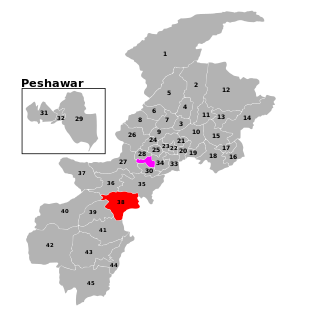 <span class="mw-page-title-main">NA-38 Karak</span> Constituency of the National Assembly of Pakistan