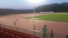 Track & field competition at York Lions Stadium in Toronto NAIG 2017 track & field.jpg