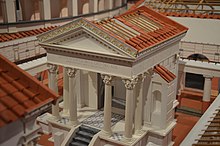 A model in the Naples National Archaeological Museum showing how the temple may have appeared. Naples National Archaeological Museum (14399322638).jpg