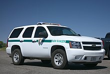 NPS law enforcement ranger Chevrolet Tahoe National Park Service ranger vehicle.jpg