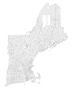 New England town Basic unit of local government in each of the six New England federated states of the United States