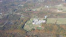 Aerial view of New Paltz High School at an altitude of 3,500 feet. MSL New Paltz High School aerial.jpg