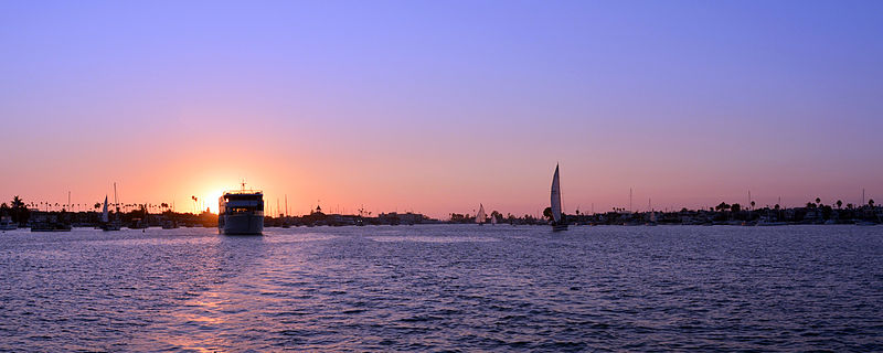 File:Newport Harbor Sunset Photo D Ramey Logan.jpg