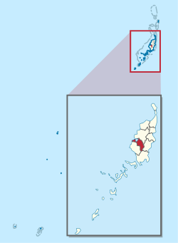 Osavaltion sijainti Palaussa