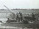 Un canon anti-aérien improvisé avec un modèle 1897 (Première Guerre mondiale)