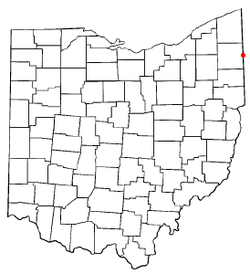 Localização de Orangeville, Ohio