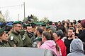 protestors and border police.