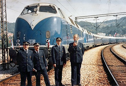 Opening of Belgrade–Bar railway. Construction of the line started in the 1950s and completed in 1976. The line was opened in 1976 by the Yugoslavian President Josip Broz Tito