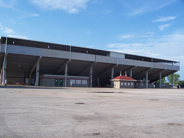 Outagamie County Fairgrounds grandstands in Seymour