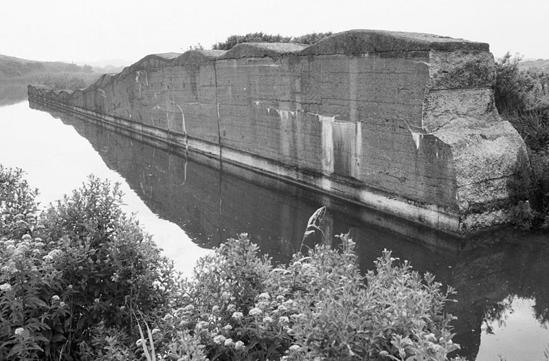 File:Overzicht anti-tankmuur langs het water, in de duinen - Wassenaar - 20353190 - RCE.jpg