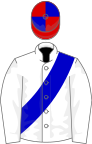 White, blue sash, red and blue quartered cap