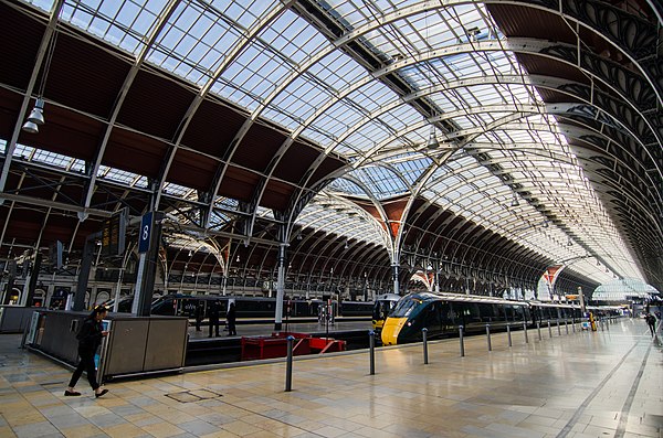 The Victorian train shed at Paddington in October 2018