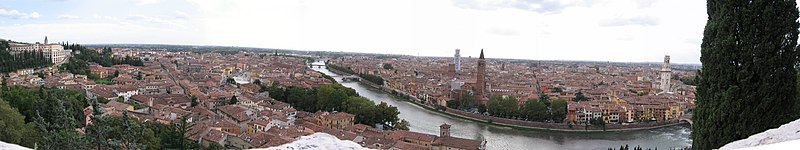 Panoramic view of the city from Castel San Pietro PanoramaCSP.jpg