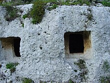 Square rock-cut tombs in Pantalica Pantalica1770.jpg