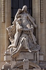 A szobrászat allegóriája, női alakot formázó férfi