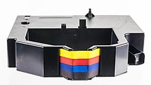 Four-color fabric ribbon cartridge for a dot-matrix printer Pelikan 501114 fabric ribbon for NEC P6, P7 Plus dot matrix printers-0688.jpg