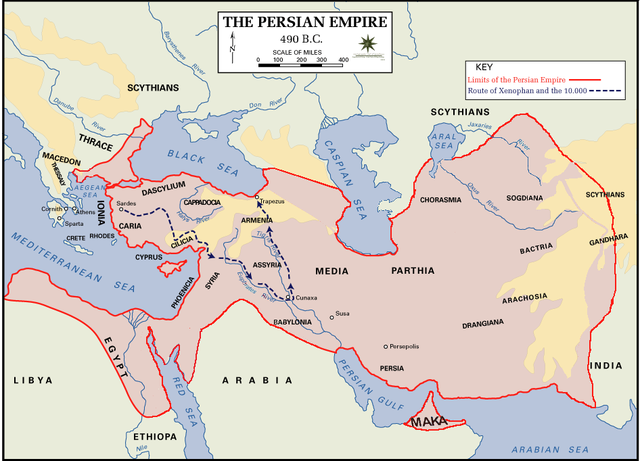 Imperiul Persan în 490 î.Hr.