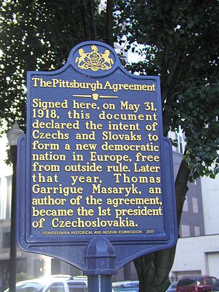 <span class="mw-page-title-main">Pittsburgh Agreement</span> Agreement to create Czechoslovakia