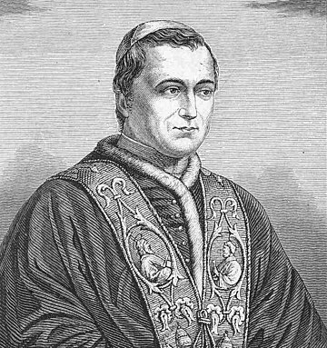 Illustration of Pope Pius IX soon after his election to the papacy in 1846