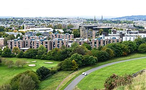 Pollock Halls of Residence Pollock Halls of Residence seen from Arthur's Seat.JPG