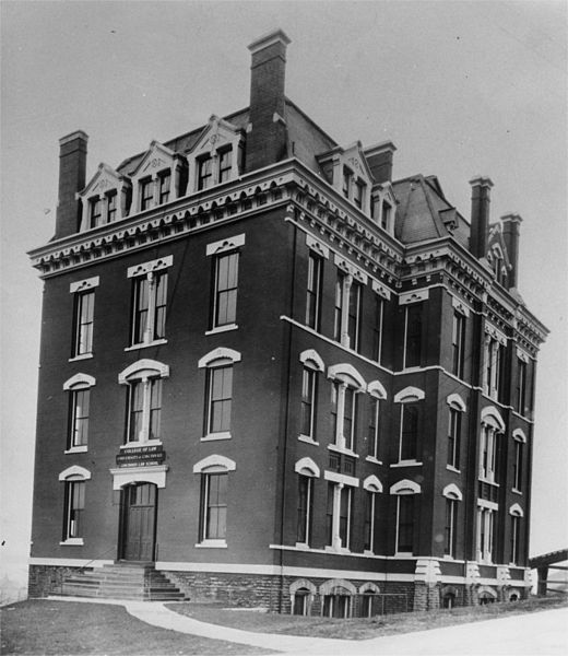 The University of Cincinnati building in 1874.