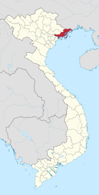 मानचित्र जिसमें क्वैंग नन्ह प्रान्त Quảng Ninh हाइलाइटेड है