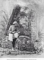 Composition photographique des ruines de Quiriguá en 1896.